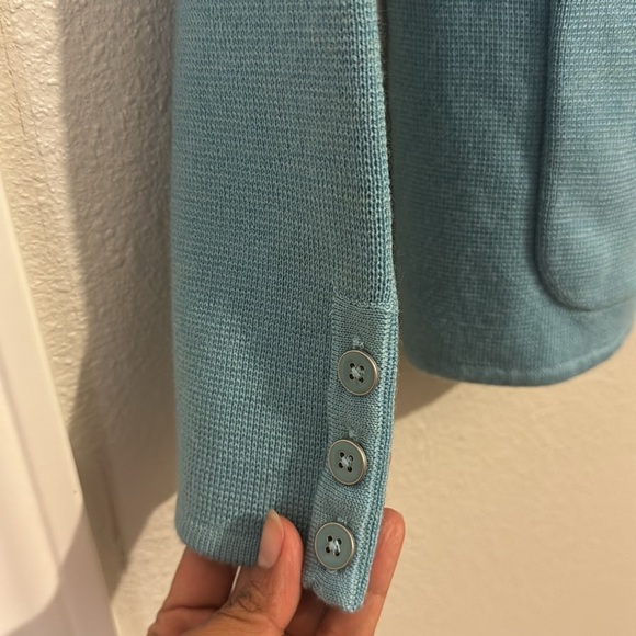 Talbots Petite 100% Merino Wool Knit Blazer - Picture 4 of 8